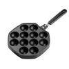 Molde de Bolas de Cereza de Pulpo de Aleación de Aluminio Sartén Antiadherente para el Hogar Bandeja para Hornear Omelets Huevo de Codorniz con 12 Hoyos