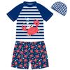 Novo Roupa de Banho para Meninos Caricatura de Caranguejo Bebês Crianças Pequenas e Médias Meninos Roupa de Banho Infantil com Touca de Banho Comércio Exterior