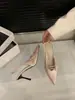 Primer Encuentro Temporada Zapatos de Tacón Alto Sandalias de Tira con Punta de Satén Zapatos de Hada 2026 Nueva Primavera Verano Temperamento Francés