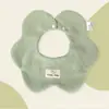 Babadores Infantis de Algodão Puro Flor Bibs Classe A Babadores de Baba Babadores de Alimentação para Crianças Pequenas Cor Sólida 360 Babadores de Petal de Crepe para Bebê