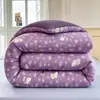 Novo Edredom de Algodão Estampado Cream Puff para Inverno, Aconchegante e Espesso, Capa de Edredom para Cama de Casal, Edredom de Algodão para Estudante