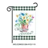 Bandera de jardín de lino de fábrica transfronteriza, bandera colgante decorativa de hortensia de playa, bandera decorativa para patio, bandera de lino sintético al por mayor