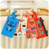 Etiquetas de Equipaje de Dibujos Animados Personalizadas, Mochila de Viaje Creativa y Personalizada y Etiquetas de Equipaje de Dibujos Animados de Goma Suave de PVC para Avión Antiperdidas