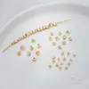 Retención de Color Fuerte Relleno de Oro de 14K Esquina Curva Cubos Cuadrados Retorcidos Pulsera DIY Hecha a Mano Collar Joyería Material de Cuentas Sueltas