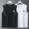 2026 Nuevo Estilo Camiseta sin Mangas de Seda de Hielo para Hombre, Verano Ajuste Holgado, Deportiva Fitness de Secado Rápido sin Mangas Camiseta sin Mangas Delgada
