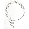 Estilo K de Estilo Pequeño Fragante Cadena de Cintura de Diamante para Vestido de Mujer Cadena de Anillo Grande Metálica Decorativa Cinturón Accesorios Suéter Falda