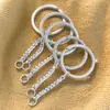 Llavero de Acero Inoxidable, Colgante de Llavero Engrosado y Endurecido, Accesorios para Llaveros DIY Hechos a Mano