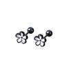 Aretes de Flores de Plata Esterlina 999 Nicho Nuevo 2024 Nuevos Clavos para el Hueso de la Oreja Lujo Accesible de Alta Gama Aretes de Rosca para Mujer