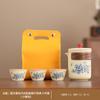 Set de exterior Tianxiang Peony Ru Kiln para uso doméstico, Set de té de lujo ligero para oficina, Regalo de negocios estilo chino con logotipo personalizado