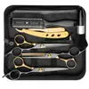 Amazon Best-Seller Transfronterizo Set Profesional de Tijeras de Peluquería, Tijeras Planas, Tijeras Entresacadoras, Herramientas de Peluquería para el Hogar, Venta al por Mayor