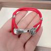 Diseño Xiaozhong Peonía Carácter Fu Envoltura Liuzi Ruyi Xiangyun Pulsera Femenina Estilo Étnico Retro Artesanía de Gota de Pegamento Joyería