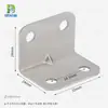 Soporte de ángulo de acero inoxidable en forma de L de 90 grados soporte de ángulo recto conector de muebles placa de fijación soporte de estante multi-agujero estable