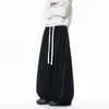 Pantalones Deportivos Casuales Nuevos para Hombre Otoño/Invierno 2026 con Diseño de Cordón Estilo Americano, Corte Holgado, Talla Grande, Pantalones Deportivos de Pierna Ancha para Hombre