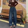 Jeans de pierna curva para mujer, nueva colección de otoño 2026, pantalones de pierna ancha para figuras petite, adelgazantes, corte holgado, tiro alto, versión estrecha, pantalones banana largos