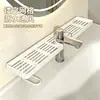 Estante de Almacenamiento Vertical para Grifo de Baño Inodoro Lavamanos Sin Instalación Estante de Almacenamiento Portátil para Fregadero