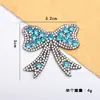 Atacado Strass Azul Cor AB Urso Flor Coração Patch de Tecido Roupas Acessórios de Hotfix Diamante Patch para Sapato Bolsa Patch Acessórios de Joias