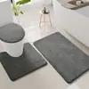 Tapete de porta jacquard de algodão transfronteiriço tapete de banho antiderrapante conjunto de tapetes tapete de entrada de banheiro absorvente para os pés