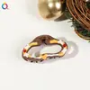 Qiyue Pinza Navideña de Acrílico Transfronteriza para el Cabello Femenina Dibujo Animado Papá Noel Hombre de Jengibre Pinza de Tiburón Navideño