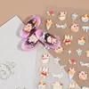 Redanco5D En relieve Popular Caricatura Pegatina para Uñas Linda Pastel Conejo Estéreo Pegatina de Uñas Dr1475