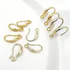 Ganchos para Pendientes Brillantes con Baño de Cobre Dorado de Larga Duración, Forma de Gota de Agua, Accesorios de Pendientes Simples Versátiles Estilo Coreano para Manualidades