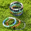 Pulsera de Turquesa Blanca Aventurina Verde Calcedonia de Venta Caliente Transfronteriza Estilo Europeo y Americano Personalizada Simple Versátil Pulsera Venta al por Mayor de Fábrica