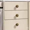 Estilo retrô francês vintage amarelo puxador antigo para porta de armário de guarda-roupa maçaneta de gaveta botão redondo furo único pequeno puxador