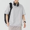 Qi Haipeng nuvem dos homens listrado T-shirt casal usar verão novo casual solto Sea Spirit camisa de manga curta T-shirt top