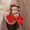 Nuevo Bolso de la Suerte de Piscis Tallado Finamente en Arena Roja Colgante de Llavero de los Doce Zodíacos Colgante de Bolso de la Suerte Colgante para Llave de Coche