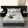 Lujo Ligero Jacquard Carbón Hielo 900D Sábanas Colchonetas Suaves Refrigeradas Clase Amigable con la Piel Transpirable Lavables a Máquina Colchoneta de Seda de Hielo para Dormir Desnudo