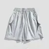 Calça de Gelo de Seda de Cinco Pontos para Verão Masculina Estilo Japonês Secagem Rápida Respirável Solta Roupa Exterior Shorts Esportivos Casuais Basquete Calça de Comprimento Médio
