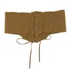 Cinturón Moldeador de Cintura para Mujer, Cinturón Ancho Estilo Corte, Decoración Versátil para Vestidos, Accesorio de Cintura Gótico Vintage Marrón