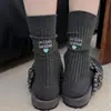 Nuevos calcetines de mujer para otoño e invierno, calcetines de algodón puro hasta la pantorrilla, estilo coreano con rayas verticales y bordado de letras de corazón, calcetines largos apilables de doble aguja