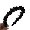 Faixa de Cabelo Dentada de Tecido Envolto com Textura Fresca Nova Moda Topo Alto Antiderrapante Presilha Acessórios de Cabelo