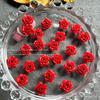 Esenciales de Año Nuevo Arte de Uñas Rojo Joyería Mixta Peonía Tridimensional Rosa Accesorios de Arte de Uñas Navideños Material de Arte de Uñas de Flores Suaves