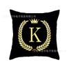 Suministro de ultramar AliExpress wish piel de melocotón poliéster Dorado estampado de letras inglesas funda de almohada decorativa para mirador