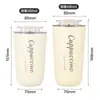 Taza de Acero Inoxidable 304 Engrosada con Aislamiento al Vacío, Aspecto de Alta Calidad, Portátil, para Coche, Taza de Café para Exteriores, Vaso de Agua Simple para el Hogar