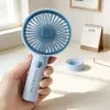 Ventilador Novo Estilo, Ventilador Simples de Três Velocidades Recarregável por USB, Ventilador Portátil de Mão para Exterior, Ventilador para Quarto de Estudante e Escritório
