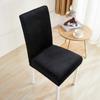 Funda de Silla de Terciopelo Zorro Plateado Funda Universal Elástica de Cuatro Estaciones para Silla de Comedor Sala de Estar de Hotel Funda de Silla de Terciopelo a Prueba de Polvo