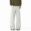 Pantalones casuales de corte estrecho e inclinado para hombre y mujer, con un moderno diseño de remaches, versátiles para el otoño, corte holgado, talla grande, estilo high-street, pantalones de pierna recta