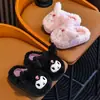 Zapatillas de Algodón Lindas para Otoño Invierno Calzado Infantil de Dibujos Animados Cómodas Calientes Zapatillas para Niños Grandes Moda Zapatillas de Piel Zapatos de Algodón con Felpa