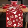 Nuevo camino de mesa de lino transfronterizo con diseño de calabaza de Navidad para el hogar, comedor, sala de estar, mesa de comedor, decoración interior y exterior