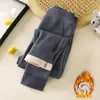 Novas Calças Grossas Quentes com Forro de Fleece para Crianças no Inverno, Roupa Íntima Camada Base para Meninos e Meninas, Uniforme Escolar, Costura Mágica Sem Costura, Calças Infantis