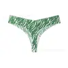 Calcinhas Femininas Camufladas Estilo Europeu Americano Sexy de Cintura Baixa Tamanho Plus Size Seda de Gelo Sem Costura Respirável Algodão Puro no Gancho T-Pants Esportivas Modeladoras de Bumbum