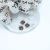 Colgante de aleación de aceite con forma de flor de cinco pétalos, hecho a mano, para pendientes, pulseras y collares, con forma de trébol de cuatro hojas y mariposa, pequeño colgante.