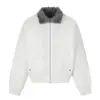 Cuello de piel sintética de zorro, solapa de águila dorada, chaqueta de algodón para hombre, marca de moda de invierno, holgada, chaqueta bomber corta de algodón