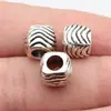 10X10X8.7Mm Diámetro del Agujero 4.6mm 2.5g Multicolor Textura Ondulada Cuentas de Agujero Grande para Rastas