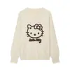 Atacado Fábrica de Roupas Femininas Transfronteiriça 2026 Novo Tricô Retrô Hello Kitty Manga Longa