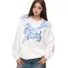 Roupa de casal super fofa com bordado de cachorrinho, estampa xadrez, design de amarrar, efeito emagrecedor, estilo casual e relaxado, jaqueta moletom com capuz para mulheres