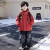 Abrigo para Niños con Forro de Polar, Engrosado, Nuevo Estilo Otoño/Invierno 2026, Fresco y Atractivo, Cortavientos, Parka Infantil, Ropa de Invierno para Bebé Niño