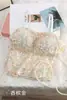 Nova Camisola Lantejoula Estilo Chinês Costas Bonitas Cruzada no Peito Peça Única Fixa Versátil Roupa Íntima Camiseta Tubo Base para Meninas